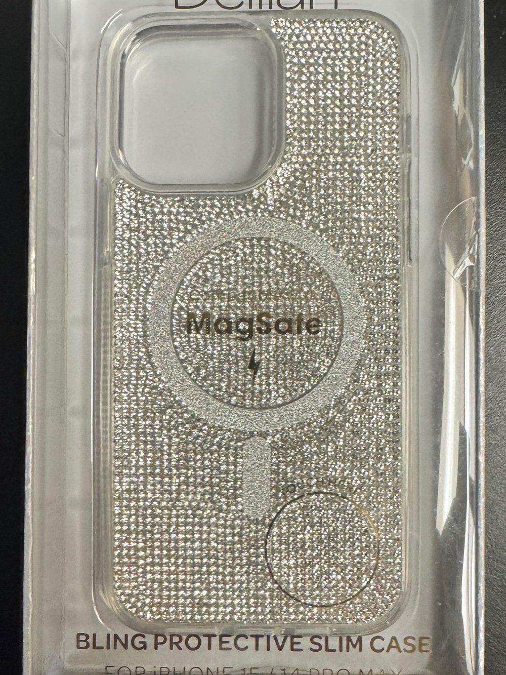 Elila Silver Bling MagSafe-Compatible Slim Phone Case